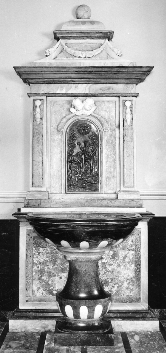 fonte battesimale - a fusto, opera isolata - ambito piemontese (inizio sec. XIX)