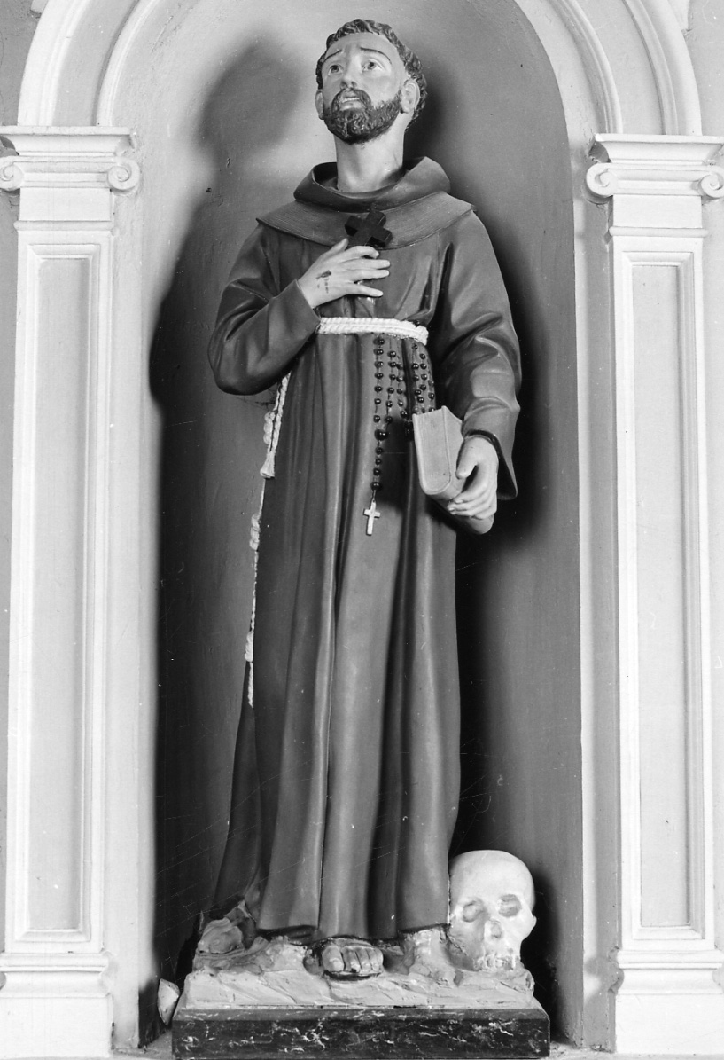 San Francesco d'Assisi (statua, opera isolata) - ambito piemontese (prima metà sec. XX)