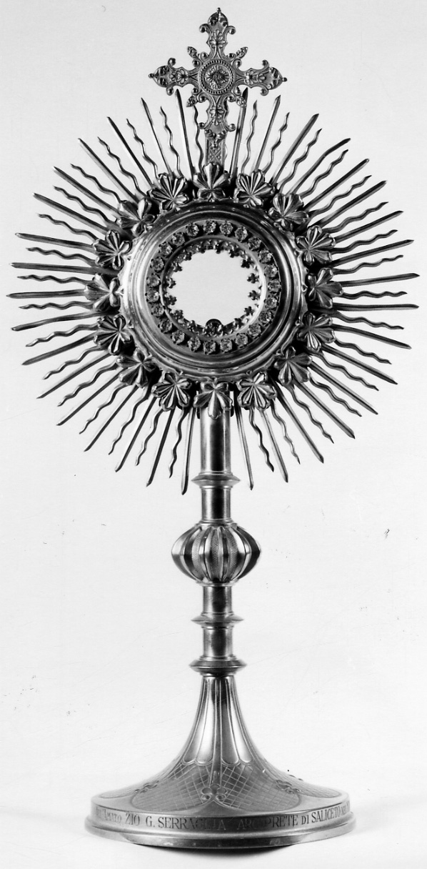 ostensorio - a raggiera, opera isolata - ambito piemontese (secondo quarto sec. XX)