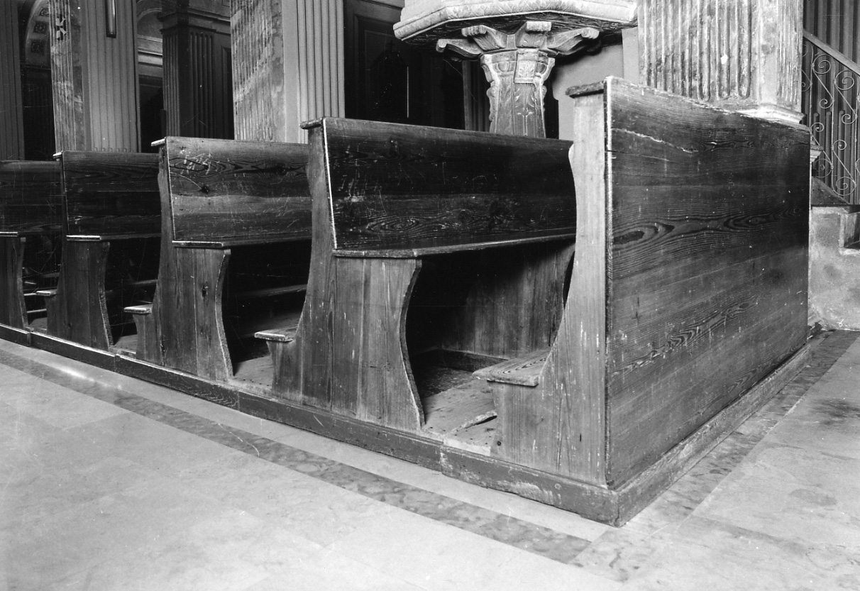 banco da chiesa, serie - produzione piemontese (primo quarto sec. XX)