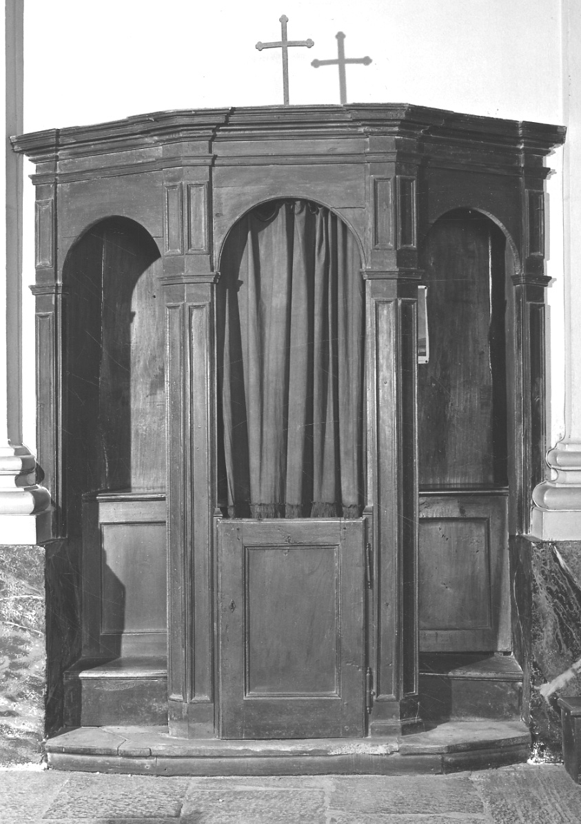 confessionale, serie - bottega piemontese (prima metà sec. XVIII)
