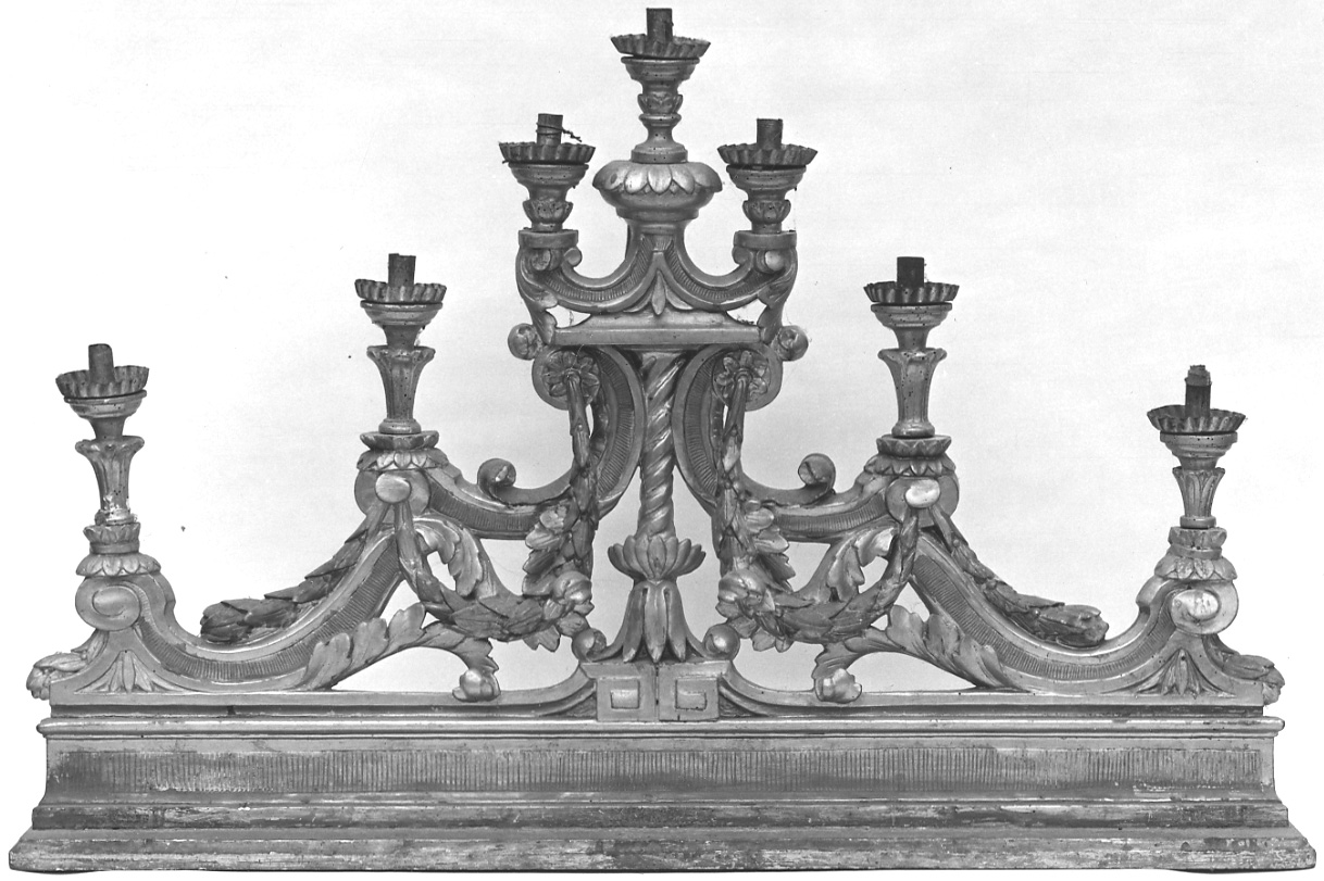 candelabro, serie - bottega piemontese (secc. XVIII/ XIX)