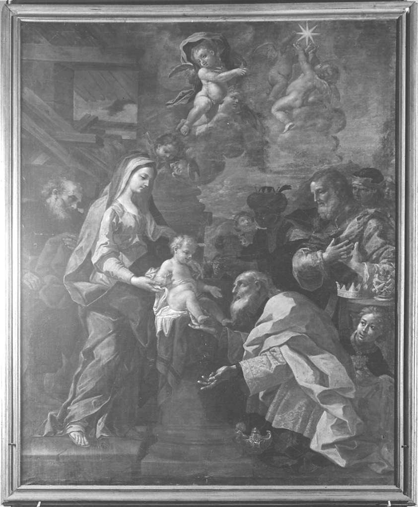 adorazione dei Re Magi (dipinto, opera isolata) - ambito piemontese (sec. XVIII)