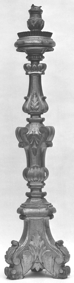 candeliere, serie - bottega piemontese (prima metà sec. XVIII)