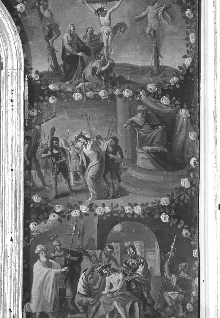 Cristo caricato della croce (dipinto) di Pugnani Comandù Carolina (sec. XIX)