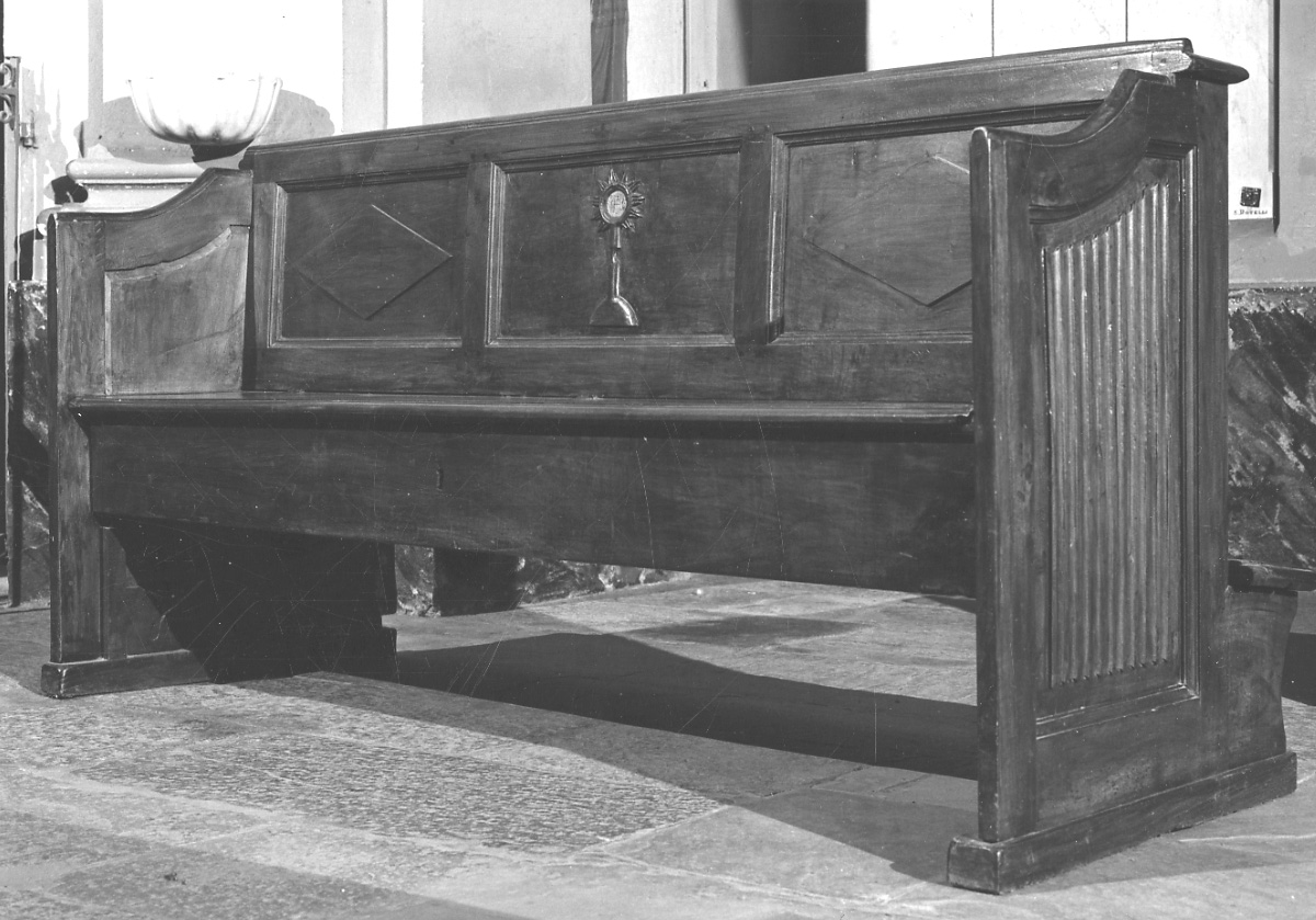 banco da chiesa, serie - bottega piemontese (fine/inizio secc. XVIII/ XIX)