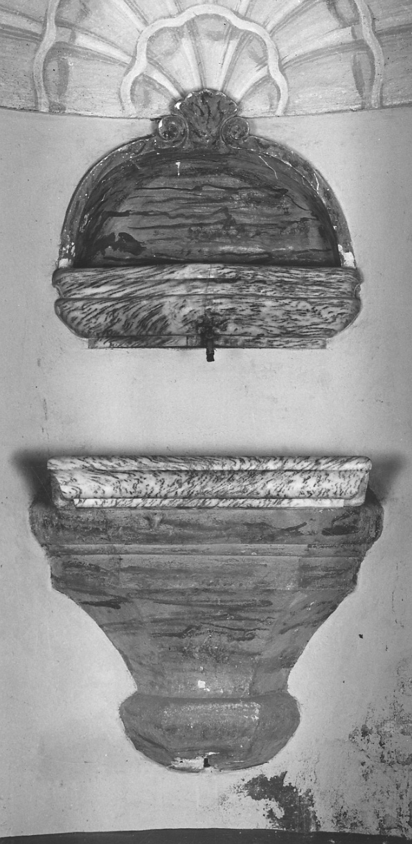 lavabo da sacrestia, opera isolata - bottega piemontese (prima metà sec. XIX)