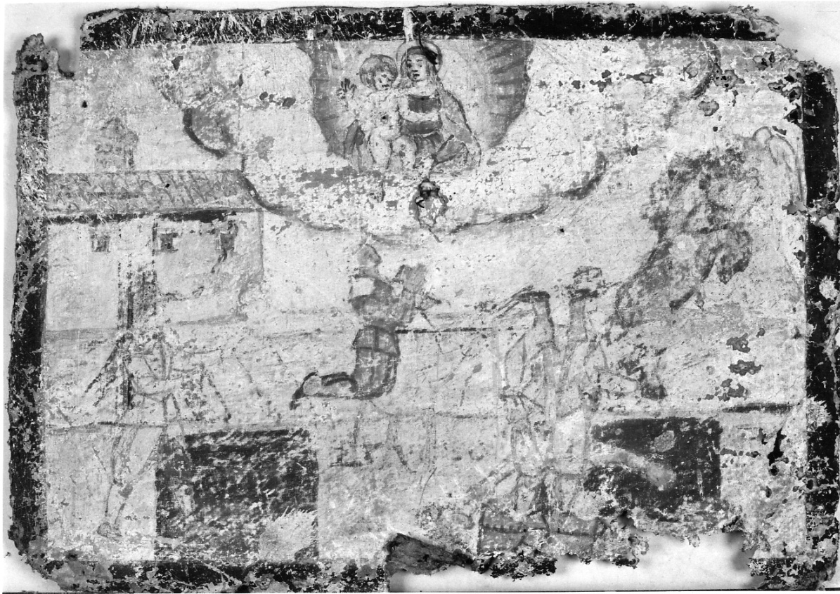 Madonna con Bambino interviene in un incidente (ex voto, opera isolata) - ambito piemontese (sec. XVII)