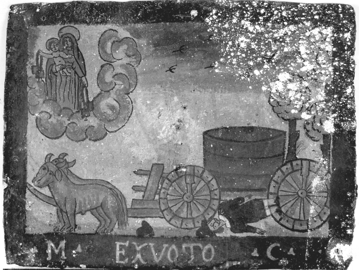 Madonna del Carmelo interviene in un incidente (ex voto, opera isolata) - ambito piemontese (sec. XVII)