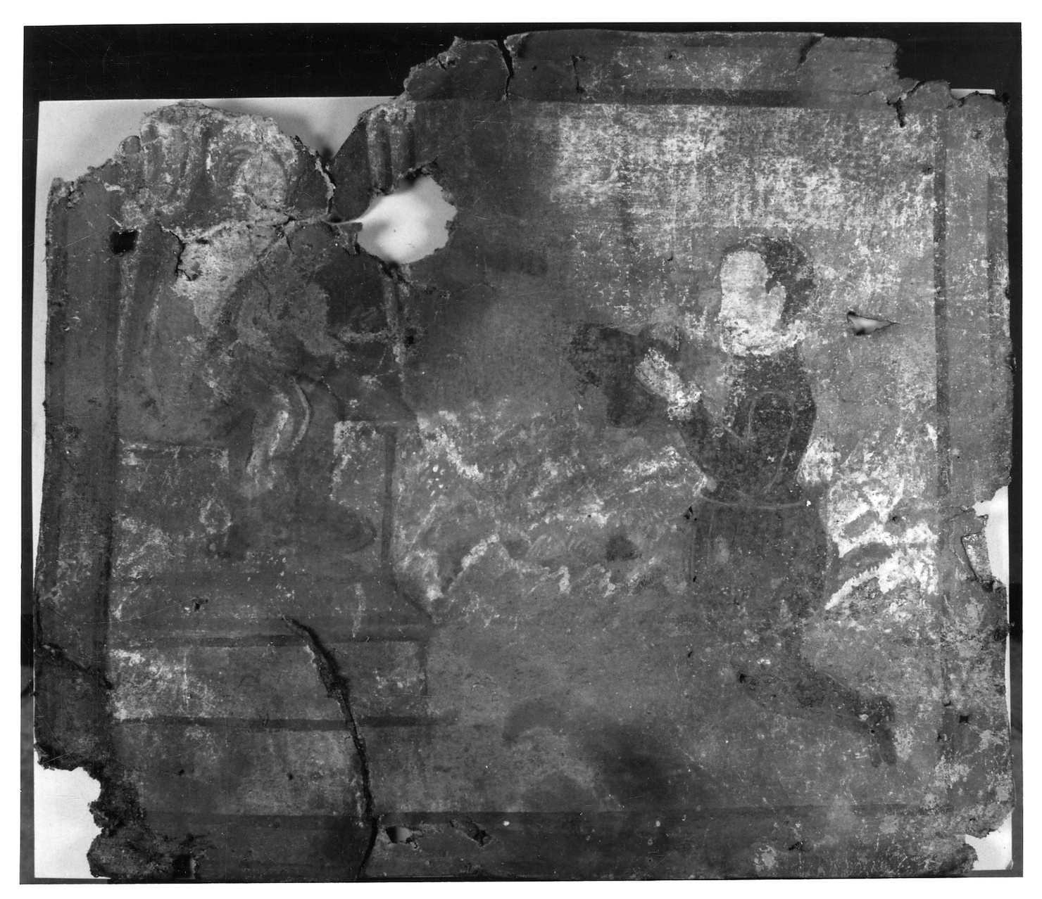 Madonna con Bambino intercede per devoto orante (ex voto, opera isolata) - ambito piemontese (sec. XVIII)