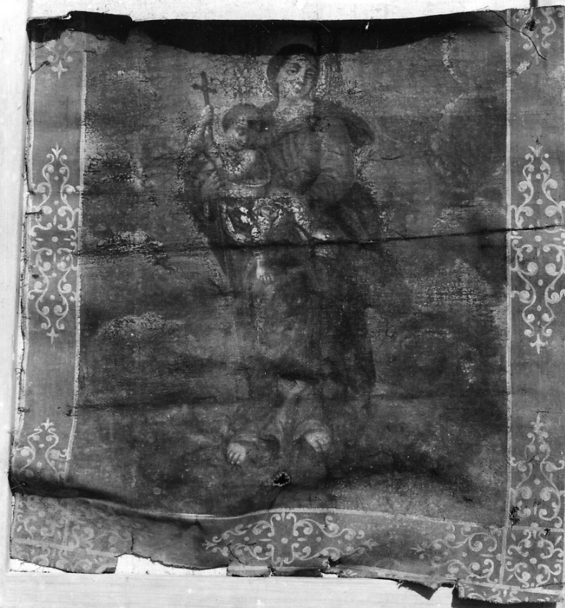 stendardo processionale, frammento - ambito piemontese (fine sec. XVII)