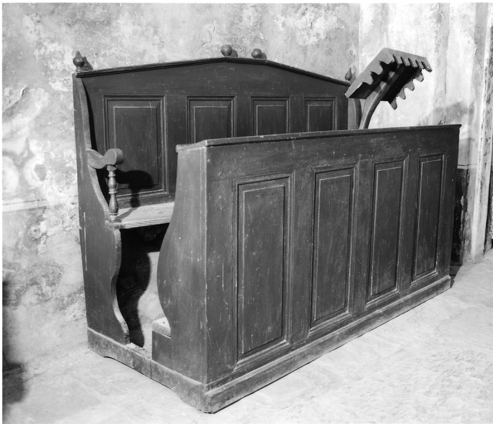 banco da chiesa, opera isolata - ambito piemontese (metà sec. XIX)