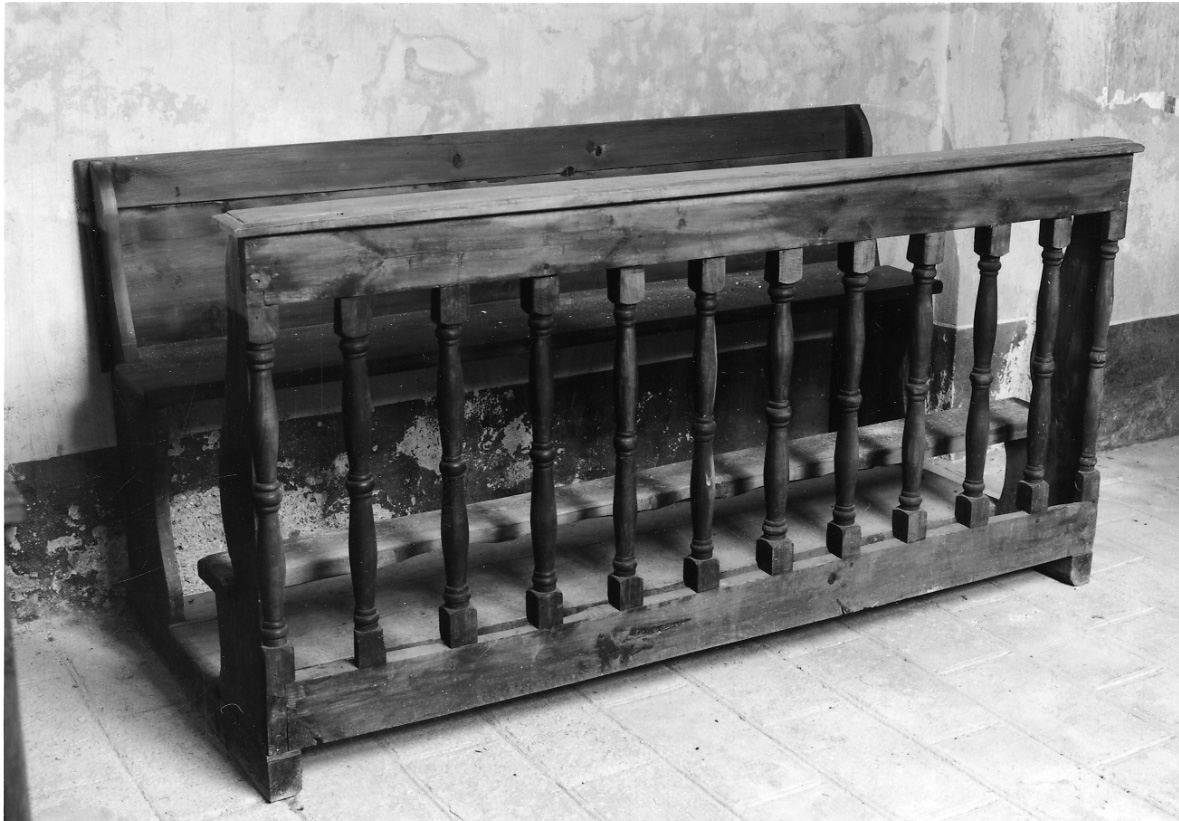 banco da chiesa, serie - ambito piemontese (prima metà sec. XIX)