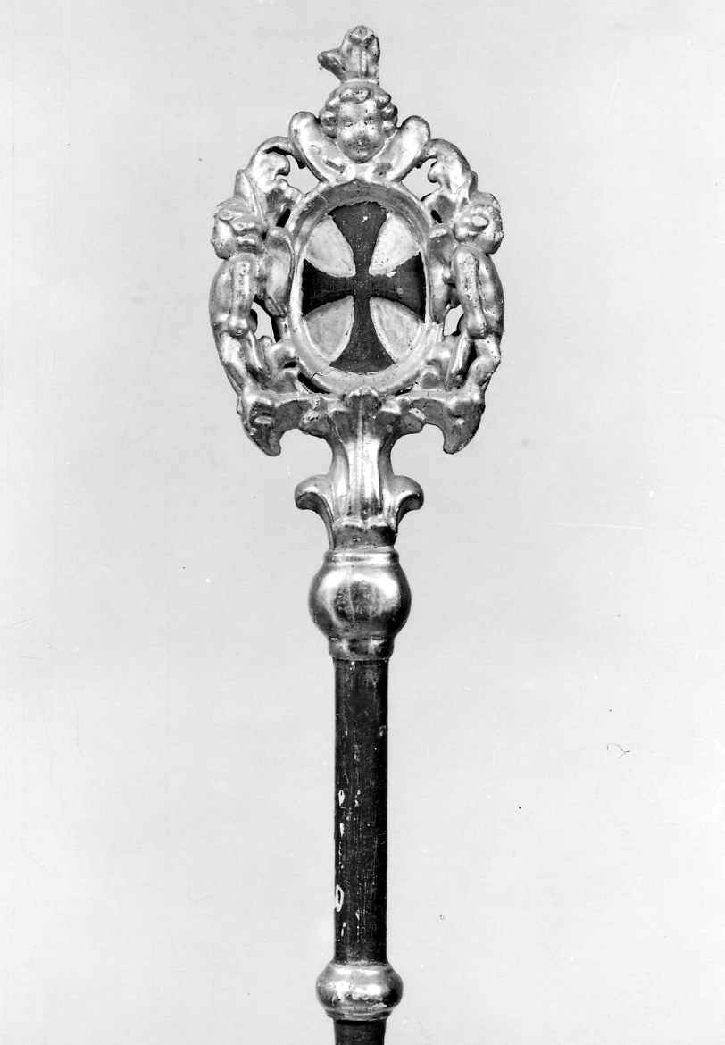 mazza processionale, serie - ambito piemontese (prima metà sec. XVIII)