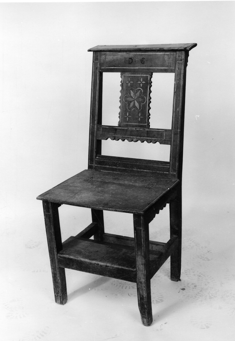 sedia-inginocchiatoio, opera isolata - ambito piemontese (fine/inizio secc. XIX/ XX)