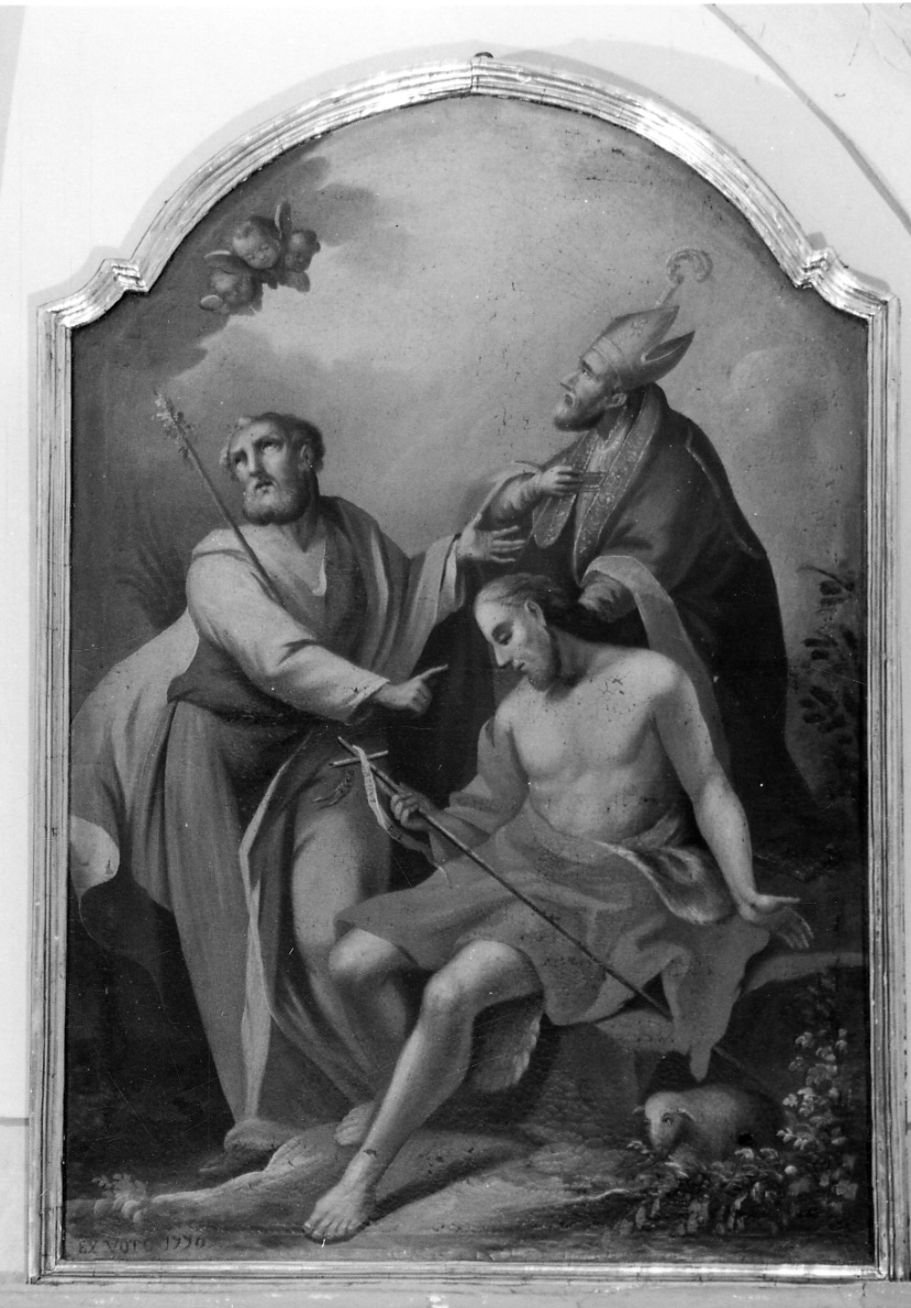 San Giuseppe, San Giovanni Battista e Santo vescovo (ex voto, opera isolata) - ambito piemontese (ultimo quarto sec. XVIII)