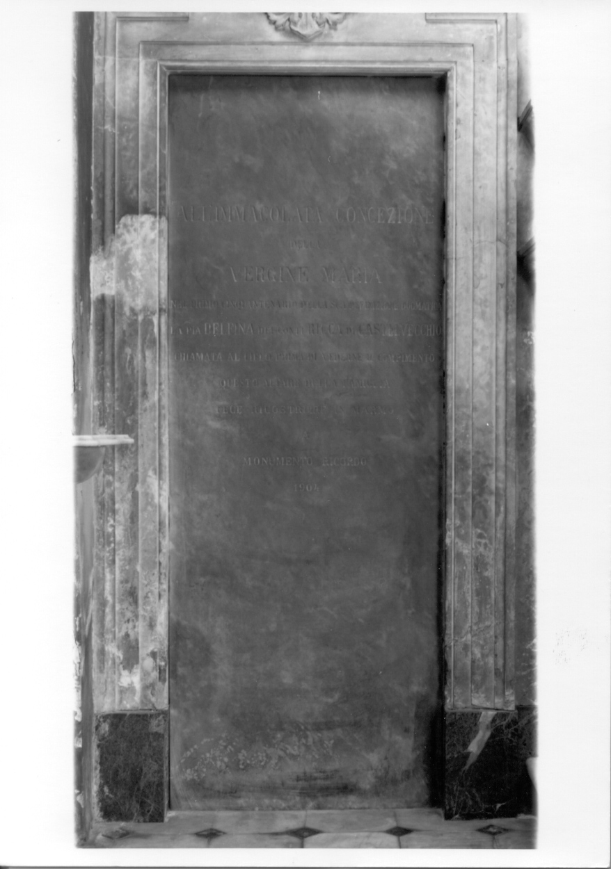 lapide celebrativa, opera isolata - ambito piemontese (inizio sec. XX)