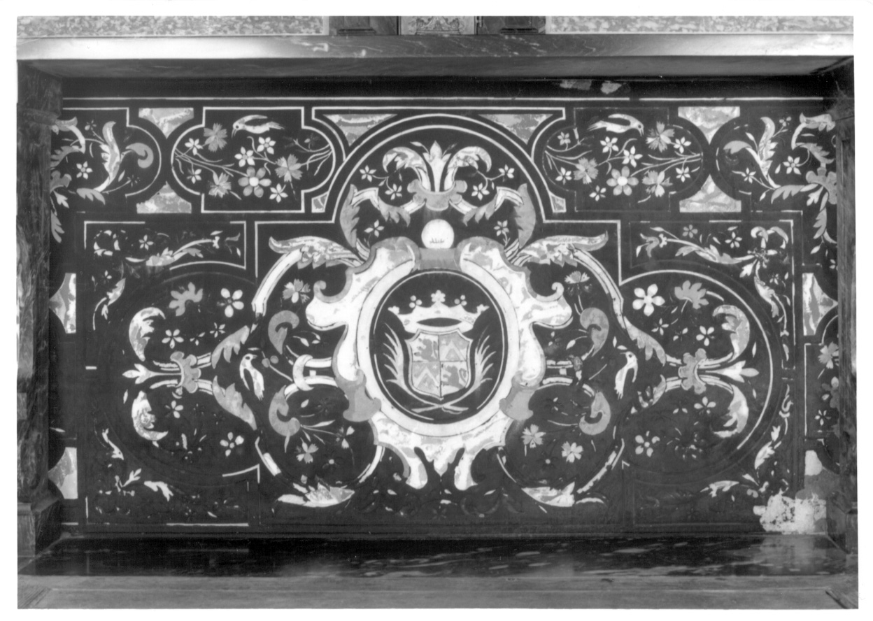 motivi decorativi a volute (paliotto, opera isolata) - bottega piemontese (seconda metà sec. XVII)