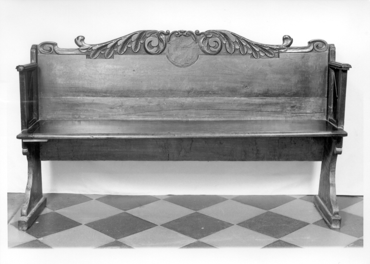 banco da chiesa, opera isolata - bottega piemontese (seconda metà sec. XIX)