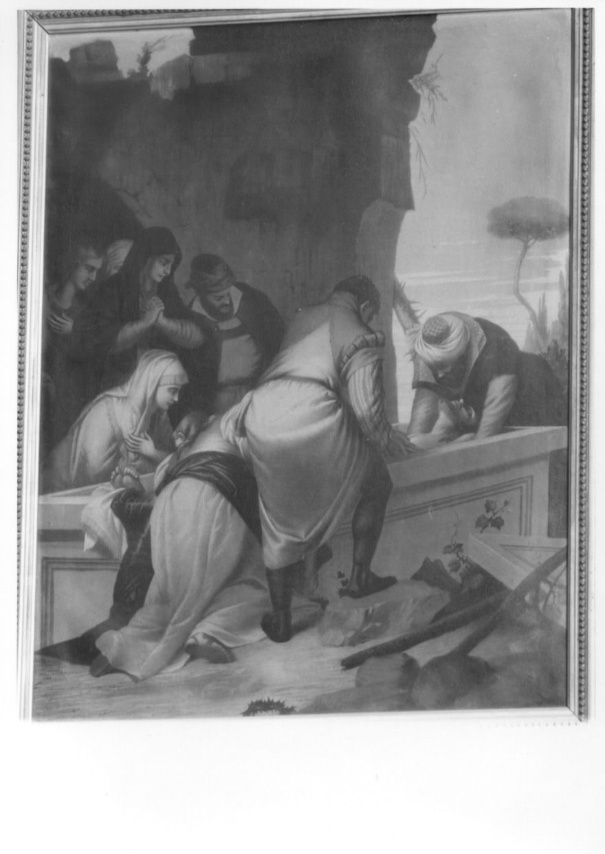 stazione XIV: Gesù deposto nel sepolcro (Via Crucis) - produzione piemontese (ultimo quarto sec. XIX)