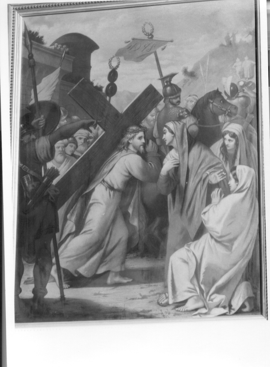 stazione IV: Gesù incontra la Madonna (Via Crucis) - produzione piemontese (ultimo quarto sec. XIX)