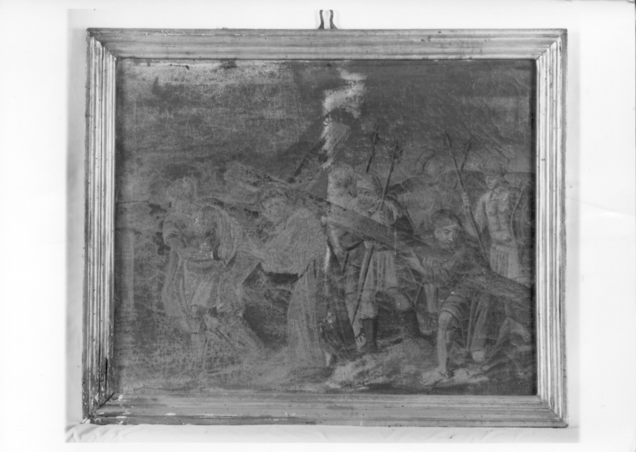 stazione V: Gesù aiutato da Simone il Cireneo a portare la croce (dipinto) - ambito piemontese (primo quarto sec. XIX)