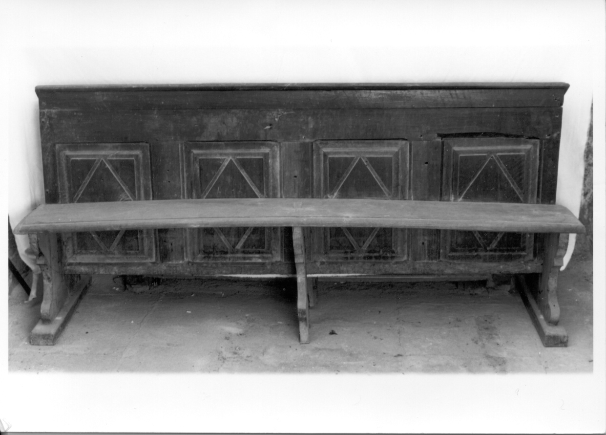 banco da chiesa, opera isolata - bottega piemontese (prima metà sec. XIX)