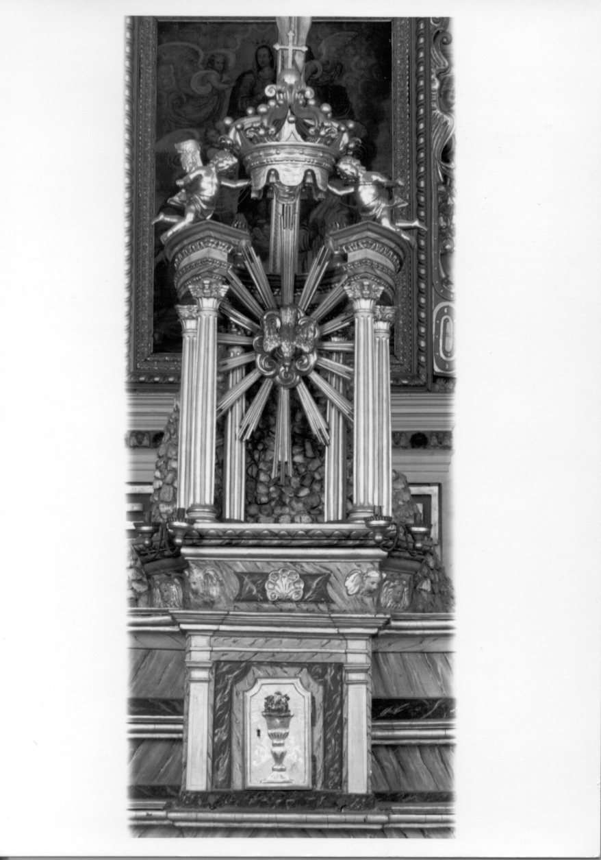 tronetto per esposizione eucaristica, opera isolata - bottega piemontese (metà sec. XIX)