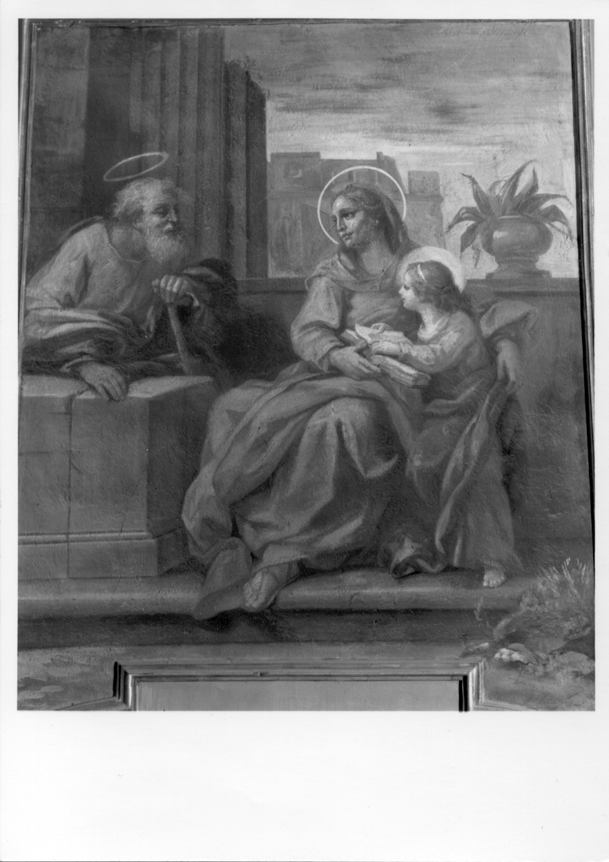 EDUCAZIONE DI MARIA VERGINE (dipinto, opera isolata) di Emina Vincenzo (attribuito), Morgari Luigi (prima metà, primo quarto sec. XIX, sec. XX)