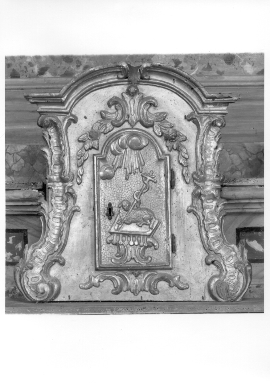 motivi decorativi a volute (tabernacolo, insieme) - ambito piemontese (ultimo quarto sec. XVIII)