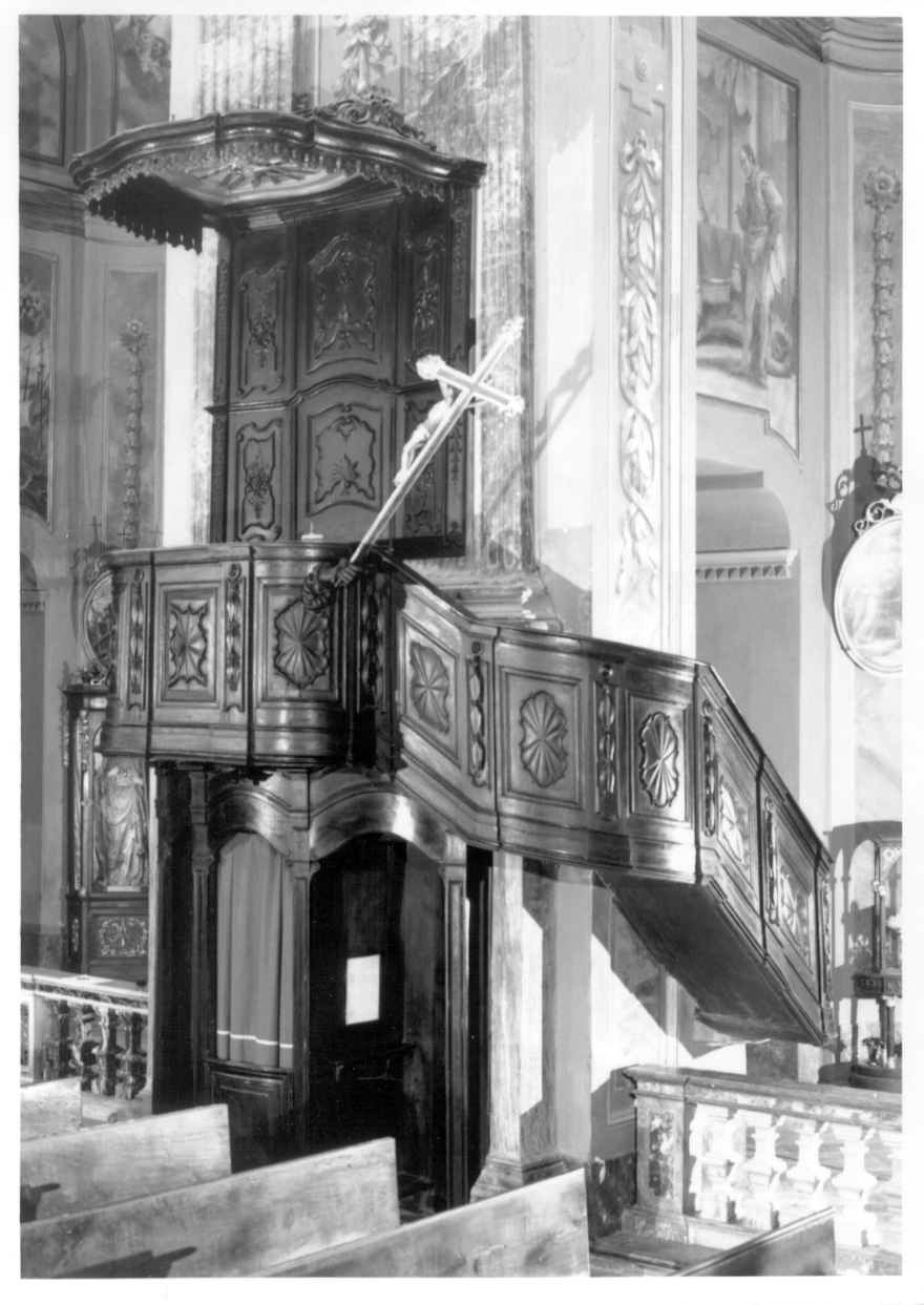 pulpito, insieme di Baldoino Antonio - ambito piemontese (fine/inizio, ultimo quarto secc. XVII/ XVIII, sec. XVIII)