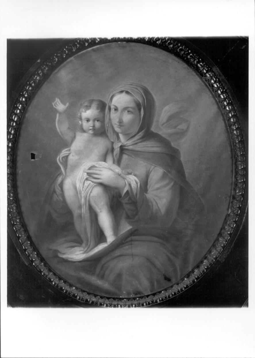 MADONNA CON BAMBINO (dipinto, opera isolata) - ambito piemontese (secondo quarto sec. XIX)