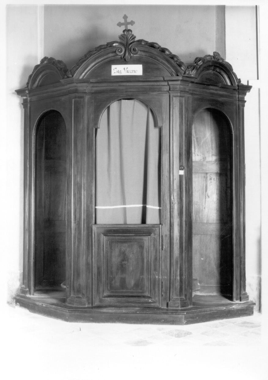 confessionale, serie - ambito piemontese (prima metà sec. XIX)