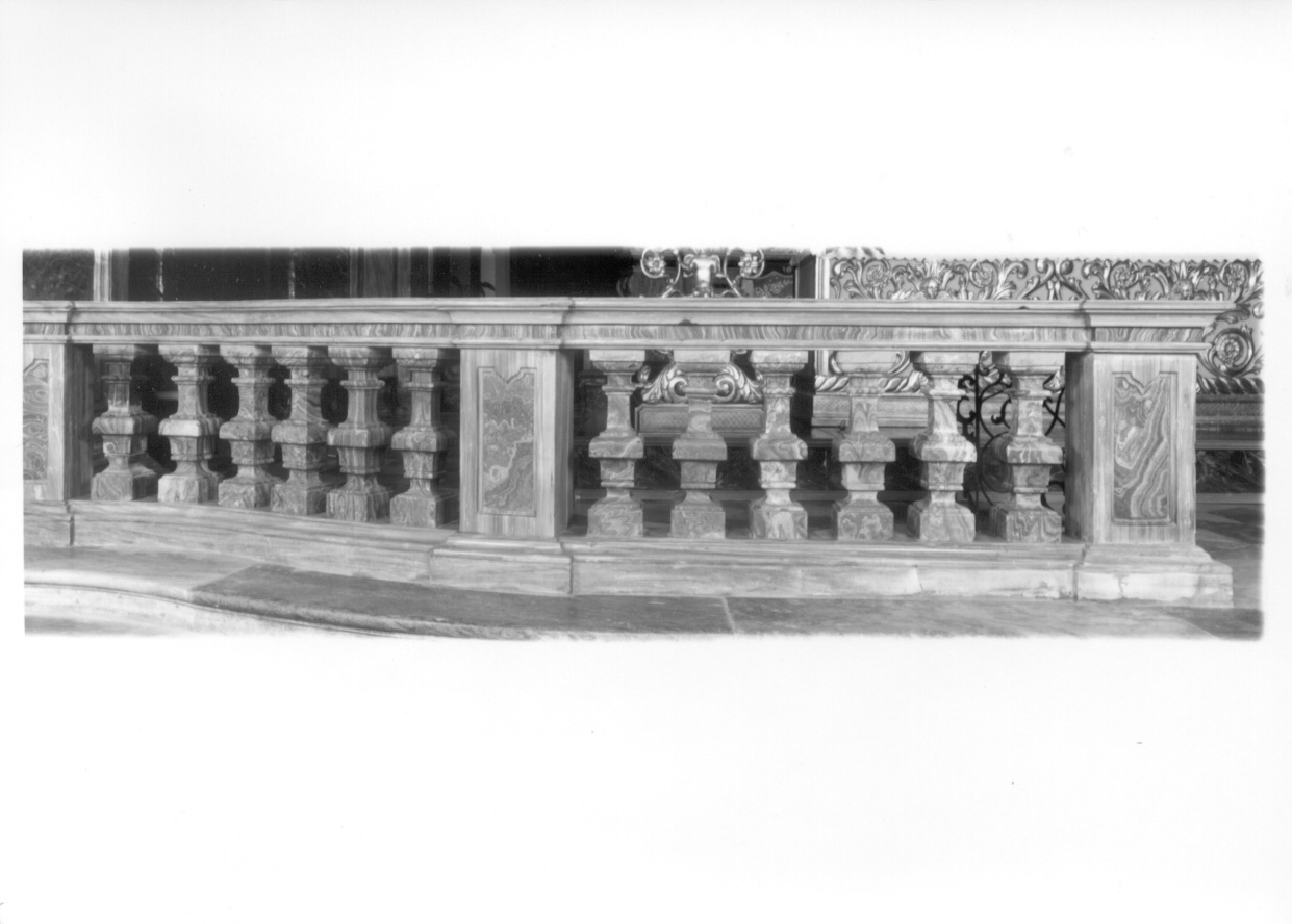 balaustrata, opera isolata di Quadrone Giovanni Maria (attribuito), Galetto G. B, Casella Giovanni Battista (fine/inizio secc. XVIII/ XIX)