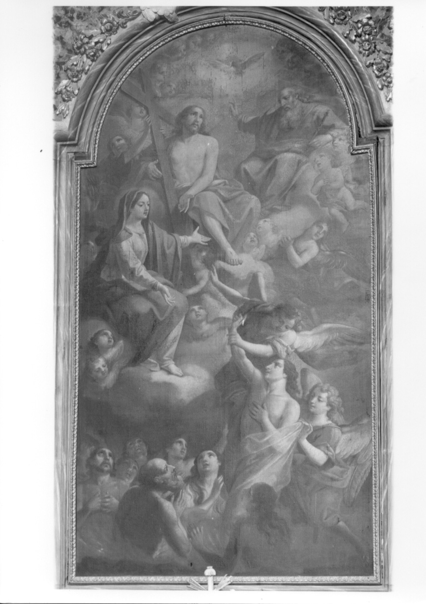 Trinità con la Madonna e anime del purgatorio (dipinto, opera isolata) di Molinari Giovanni Domenico (attribuito) (ultimo quarto sec. XVIII)