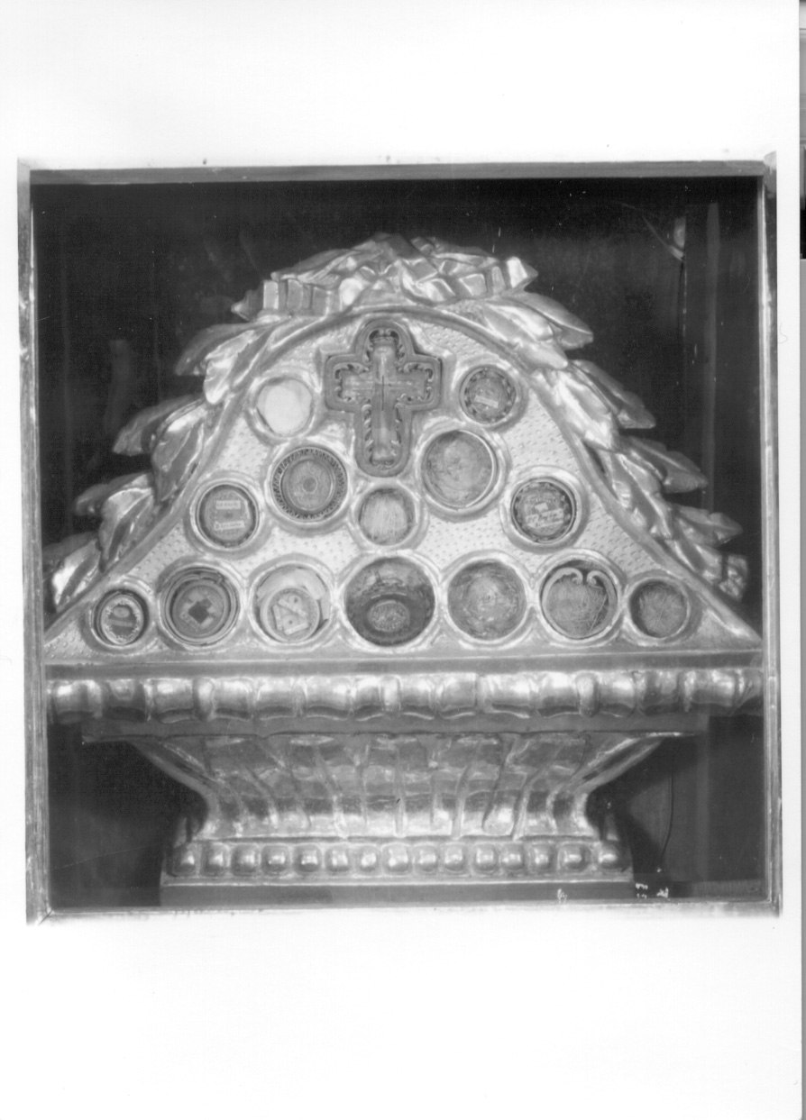 reliquiario a teca, opera isolata - ambito piemontese (prima metà sec. XIX)