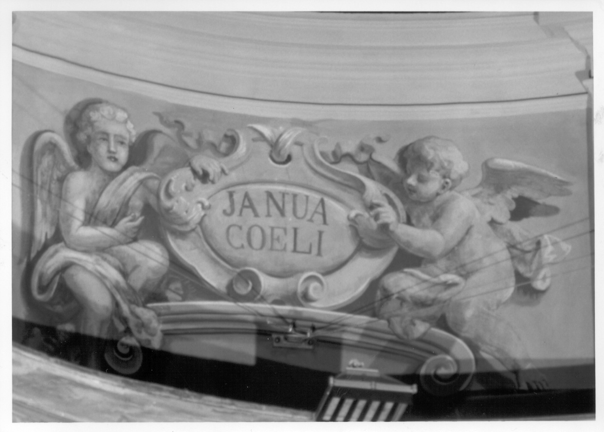 angioletti reggicartiglio (dipinto, opera isolata) di Emina Vincenzo, Morgari Luigi (primo quarto, primo quarto sec. XIX, sec. XX)