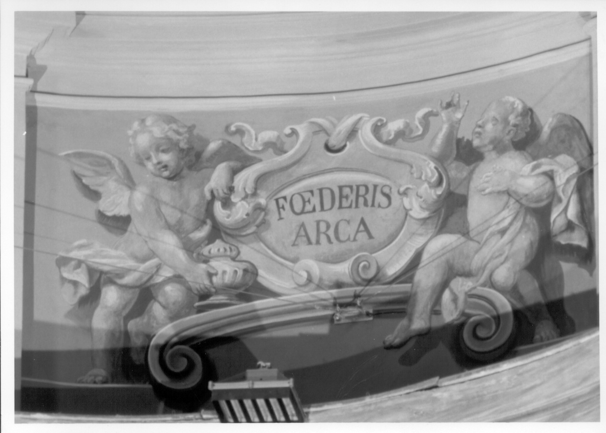 angioletti reggicartiglio (dipinto, opera isolata) di Emina Vincenzo, Morgari Luigi (primo quarto, primo quarto sec. XIX, sec. XX)