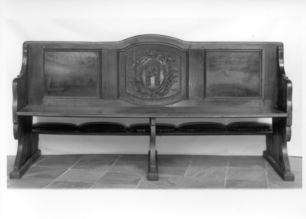 banco da chiesa, opera isolata - bottega cuneese (ultimo quarto sec. XVIII)