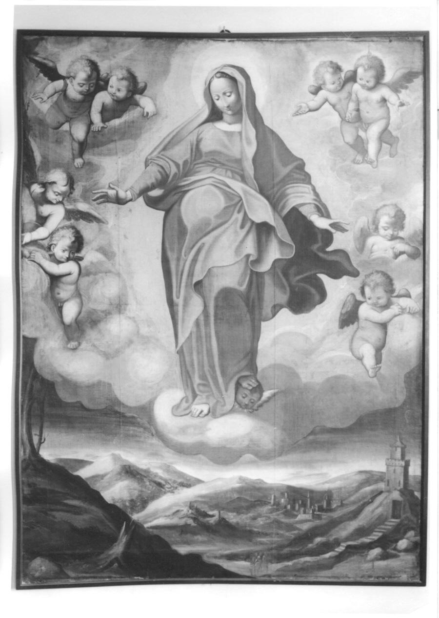 ASSUNZIONE DELLA MADONNA (dipinto, opera isolata) di Caccia Guglielmo detto Moncalvo (attribuito) - ambito piemontese (prima metà sec. XVII)