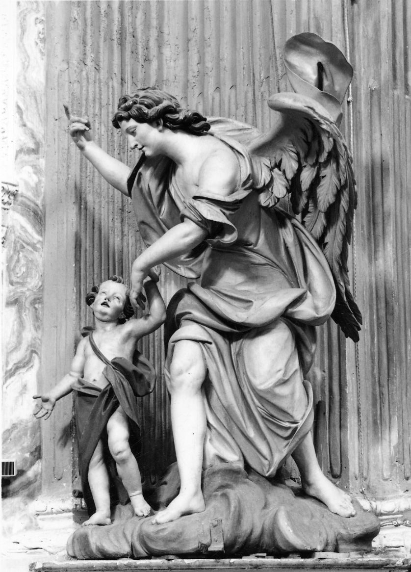 ANGELO CUSTODE (statua, opera isolata) di Plura Carlo Giuseppe (attribuito) - ambito luganese (seconda metà, prima metà sec. XVII, sec. XVIII)