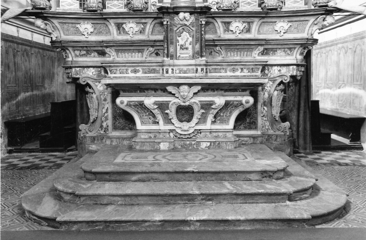 CHERUBINI (altare maggiore, opera isolata) di Quadrone Giovanni Maria - ambito lombardo (terzo quarto sec. XVIII)