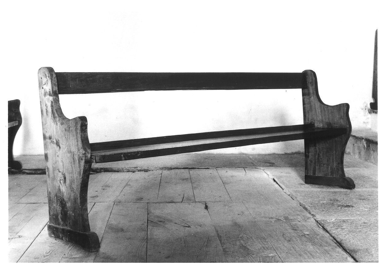 banco da chiesa, serie - ambito piemontese (seconda metà sec. XIX)