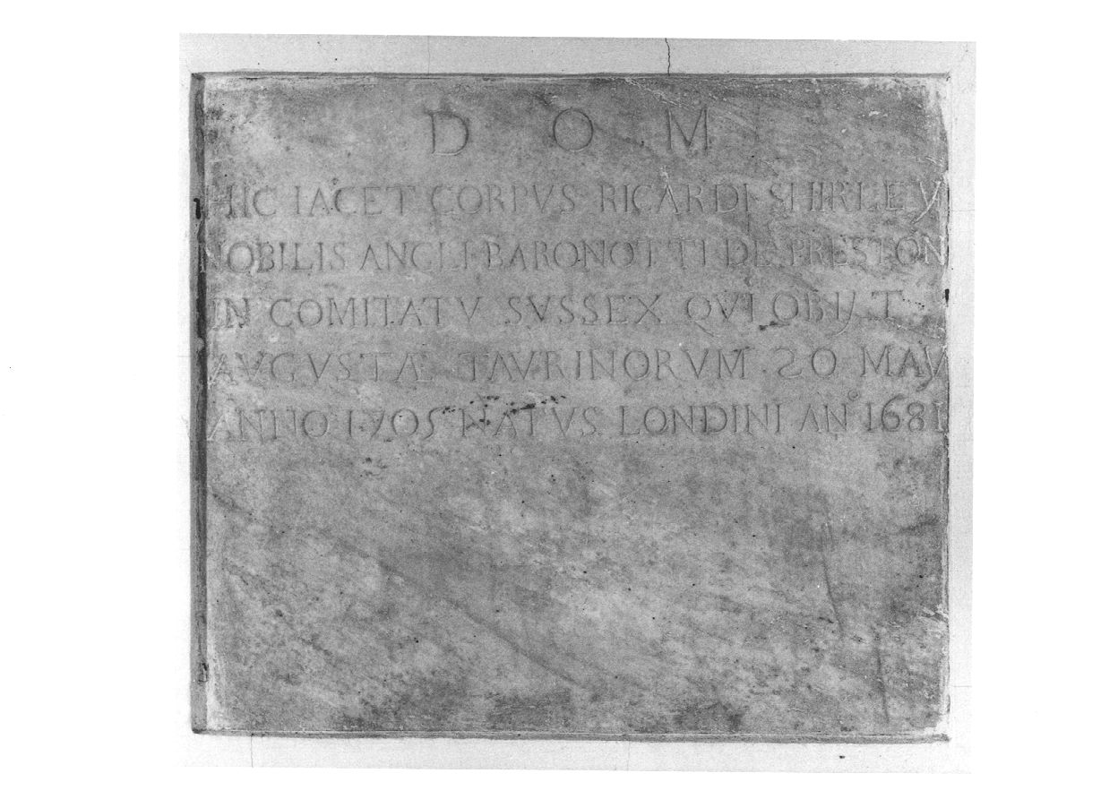 lapide tombale, opera isolata - ambito piemontese (inizio sec. XVIII)