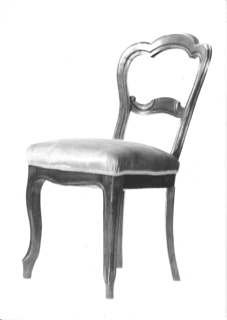 sedia, opera isolata - ambito piemontese (metà sec. XIX)