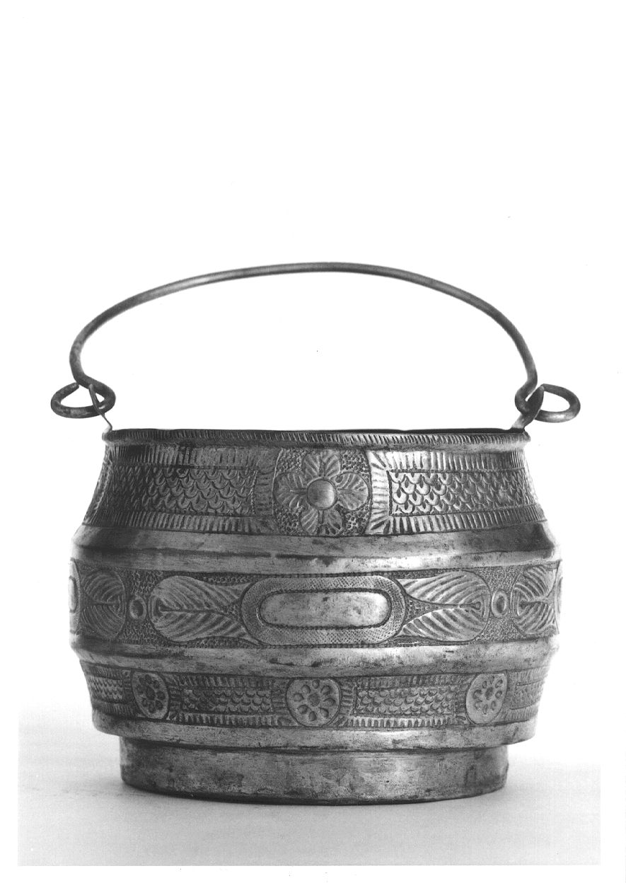 secchiello per l'acqua benedetta, opera isolata - ambito piemontese (seconda metà sec. XIX)