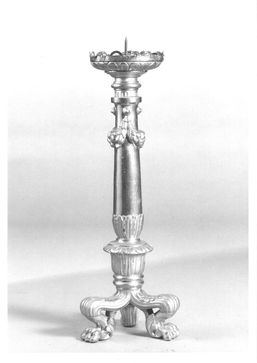 candelabro, serie di Prinotti Costantino (bottega) - ambito monregalese (ultimo quarto sec. XIX)