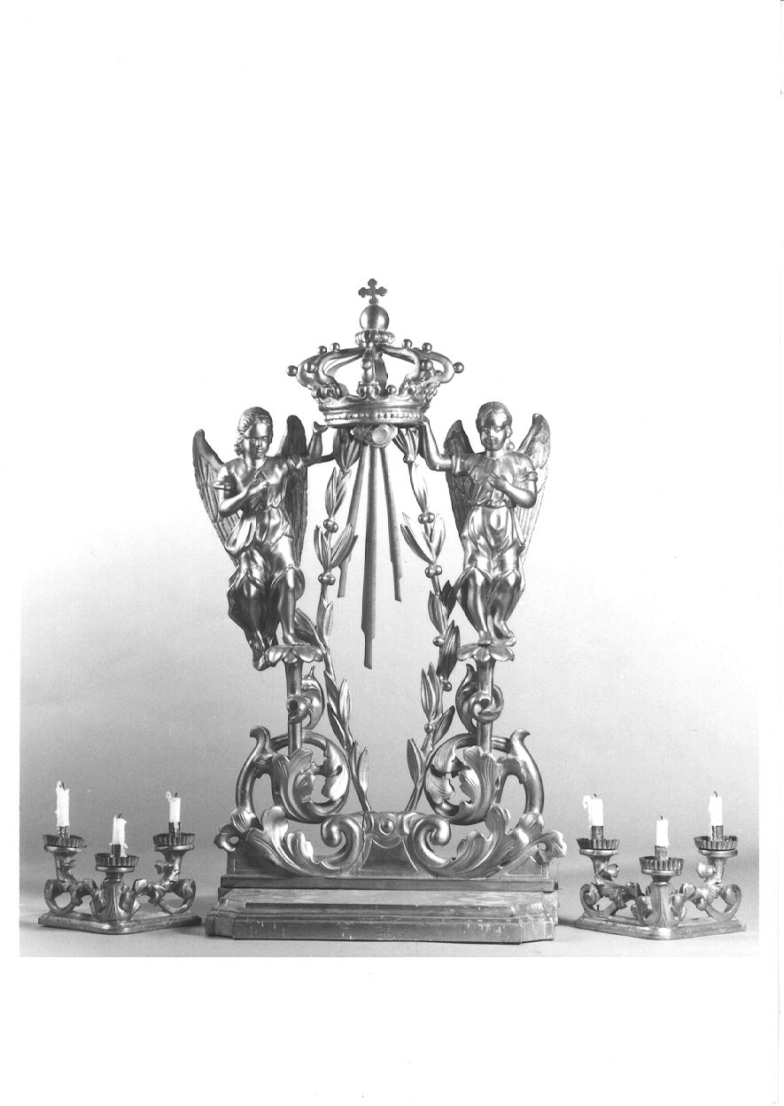 tronetto per esposizione eucaristica, opera isolata - bottega monregalese (seconda metà sec. XIX)