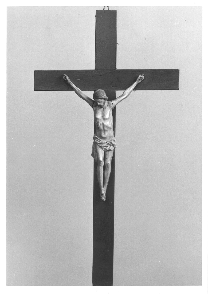 Cristo crocifisso (crocifisso, opera isolata) - bottega piemontese (metà sec. XIX)