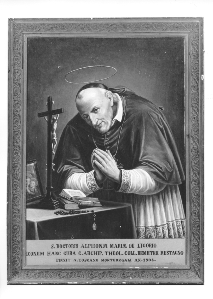 ritratto del Cardinale Alfonso Maria de Ligorio (dipinto, opera isolata) di Toscano Agostino (inizio sec. XX)